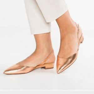 Banana Republic Metallic Rose Gold Slingback Sz 9
